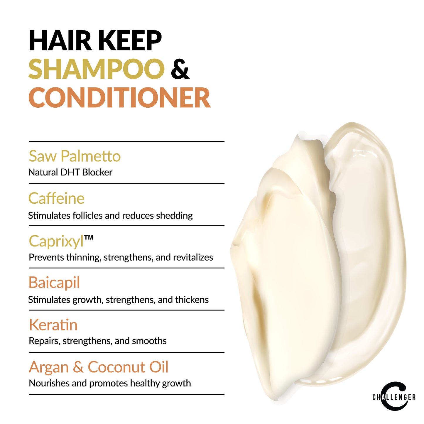 Hair Keep Shampoo & Conditioner Combo, 2X 10 Ounce