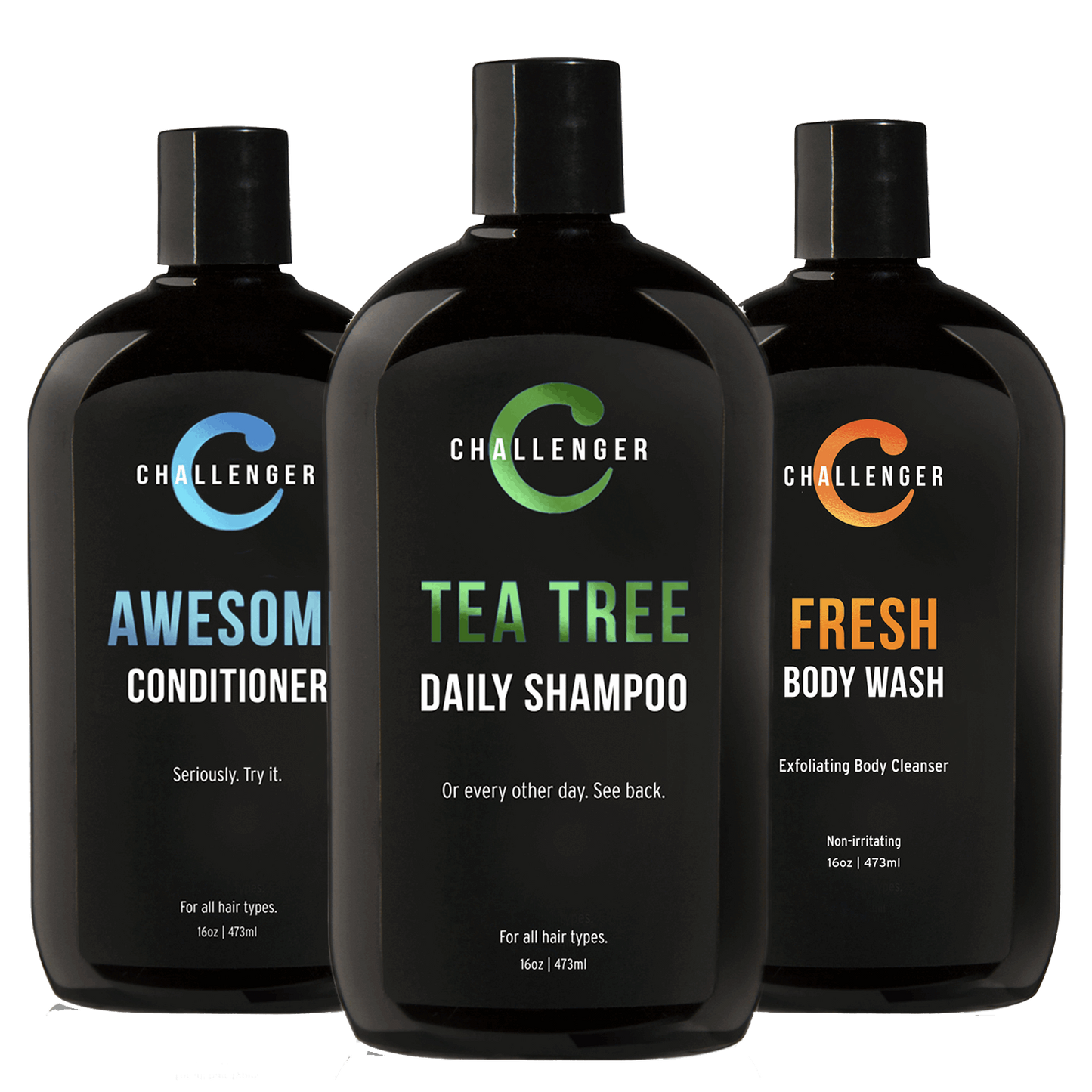Tea Tree Shampoo, Conditioner, & Fresh Body Wash Trio, 3X 16 Ounce Bottles
