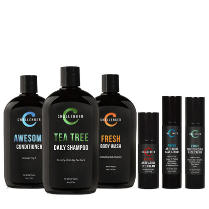 Tea Tree Shampoo, Conditioner, & Fresh Body Wash Trio and Primo - Anti Aging Trio