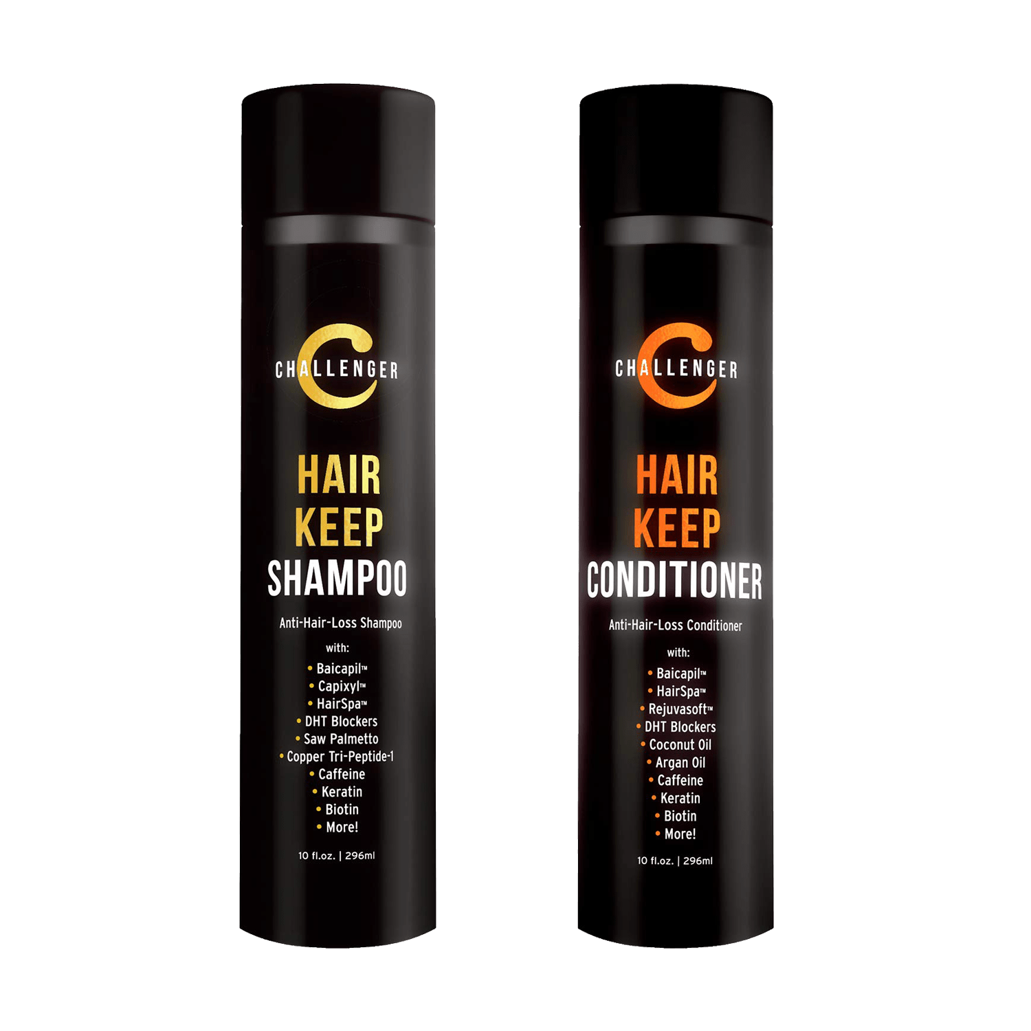 Challenger Hair Keep Shampoo & Conditioner, 2X 10 Oz Bottles - CHALLENGER MEN'S CARE