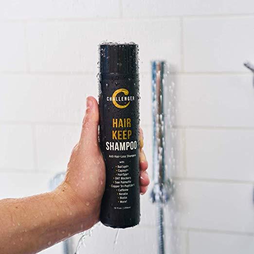 Challenger Hair Keep Shampoo, 10 Ounce | DHT Blocking, Hair Growth Shampoo - CHALLENGER MEN'S CARE