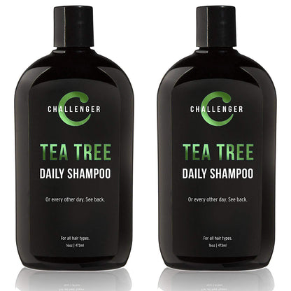 Challenger Tea Tree, Argan, Biotin, Shampoo - 2 pack 16oz - CHALLENGER MEN'S CARE